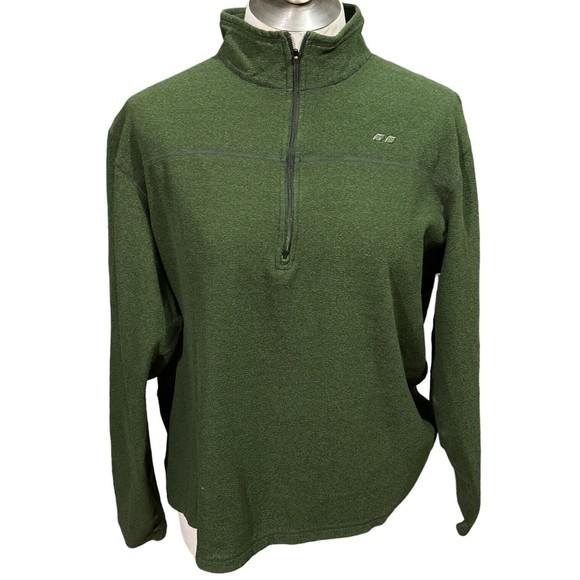 KOPPEN 1/4 Zip‎ Green LS Pullover Women’s Large EUC - Picture 1 of 4
